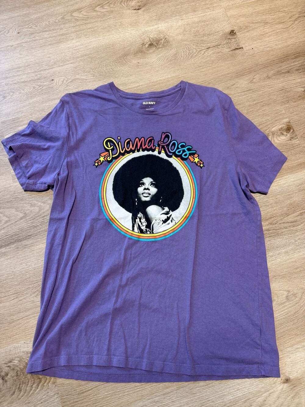 Old Navy Diana Ross Graphic T-Shirt Size L Purple